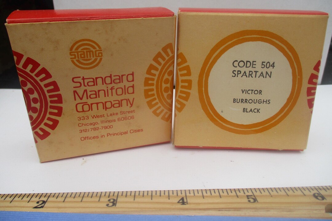 Two Vintage Burroughs Typewriter/adding Machine Ribbons From Standard ...