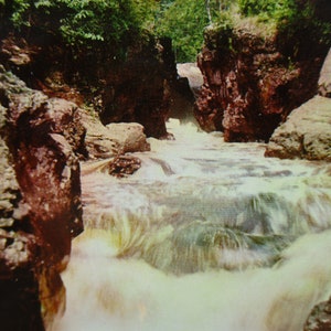 Scenic North Shore Drive, Minnesota, Falls on the Temperance River 1953 Curt Teich Post Card