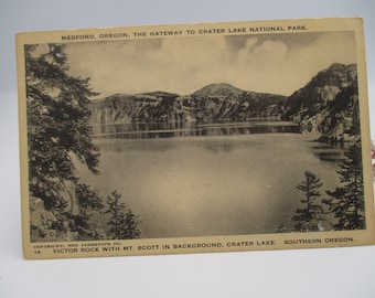 Medford, Oregon, The Gateway To Crater Lake National Park. ALbertype Post Card, postally unused.