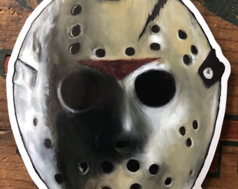 Pegatina/Imán de Jason Voorhees de Viernes 13