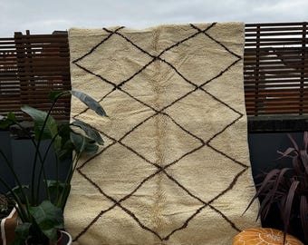 Authentic Moroccan Handmade Rug - Beni Ourain Boho Style