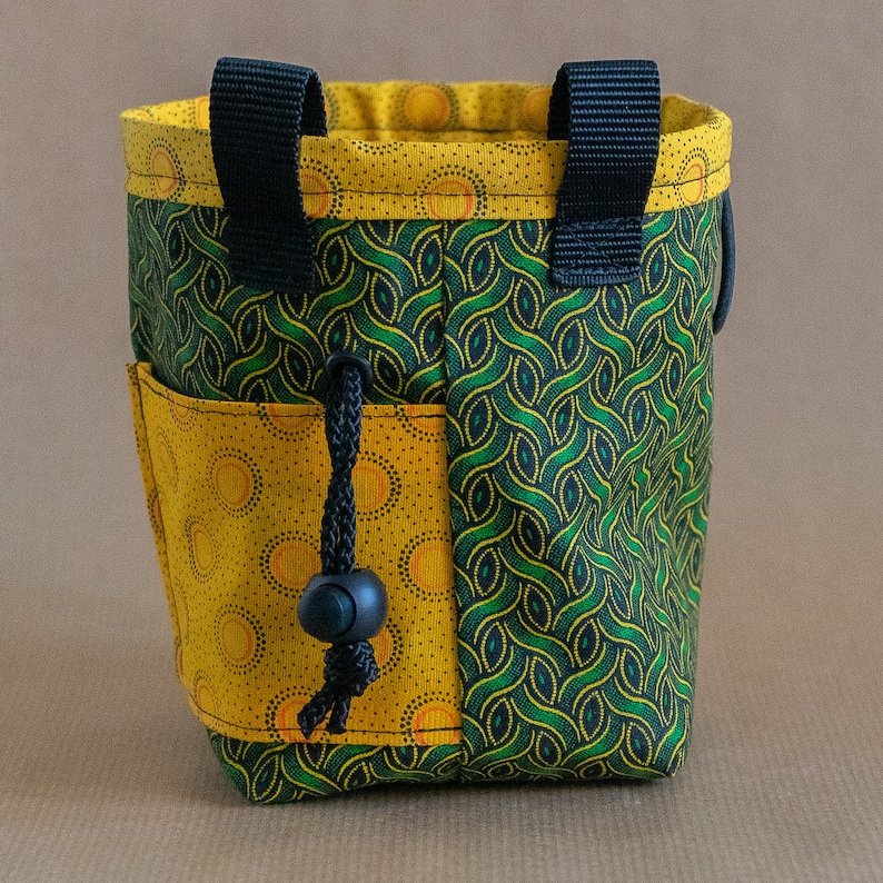 Afrikat Chalkbag Green Braids With Key Pocket & Brush Loops Etsy