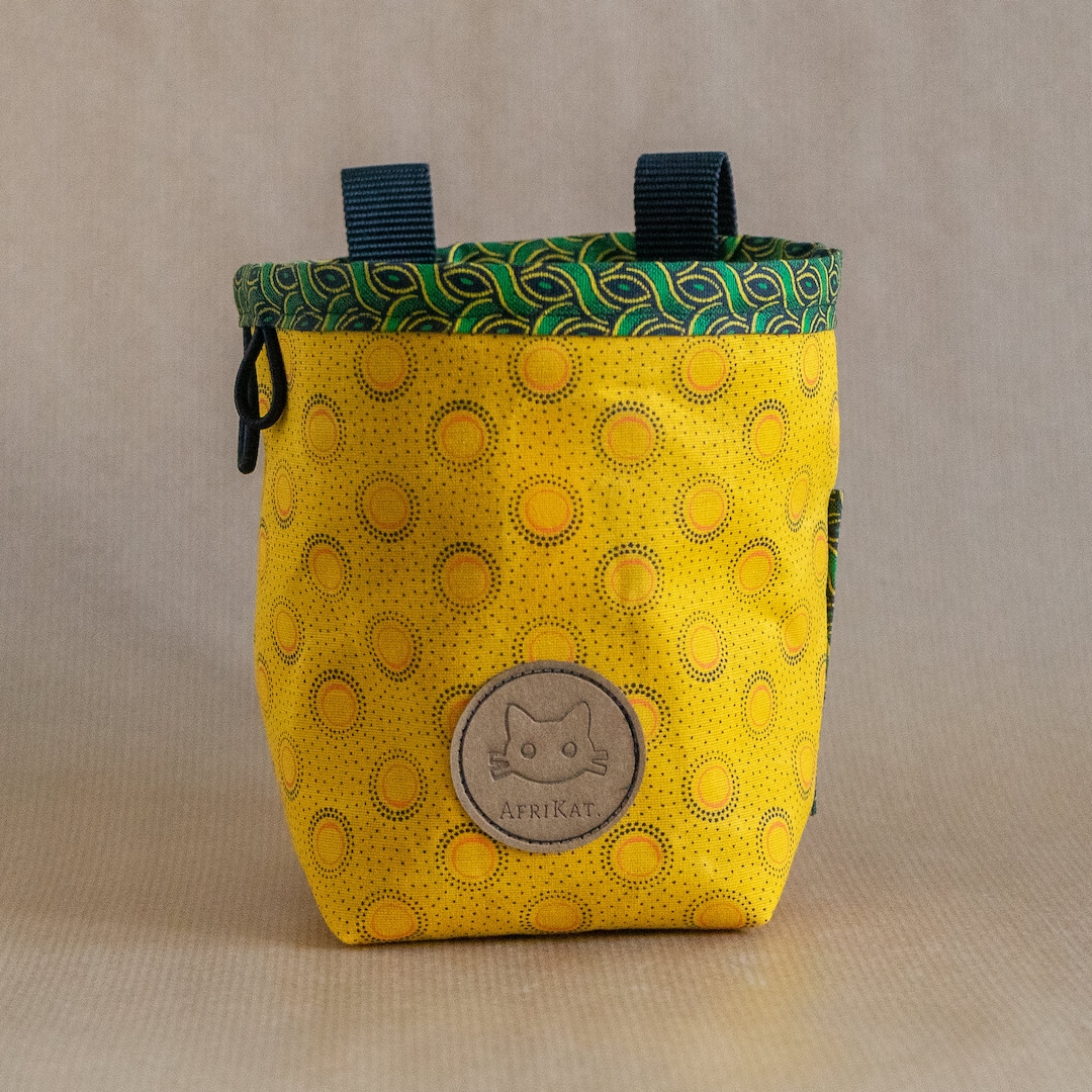 Afrikat Chalkbag Yellow Sunshine With Key Pocket & Brush Etsy