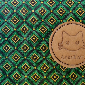 AfriKat Chalkbag Green Diamonds with key pocket & brush loops, lined with fleece image 8