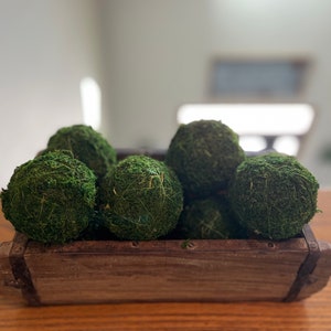 3 inch Decorative Moss Balls, Moss Balls Home Decor, Moss Balls for Crafting, Floral Filler, Natural Green Moss Balls, Vase Bowl Filler