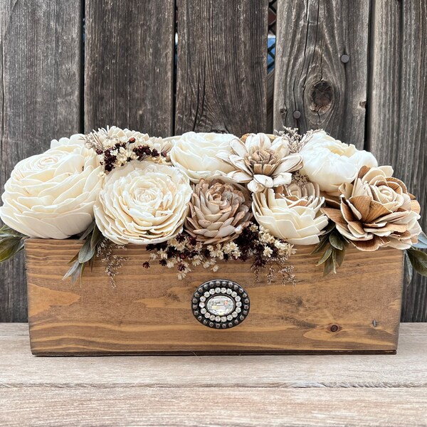 Wood Flowers, Wood Flower Arrangement, Wood Flower Centerpiece, Home Decor, Rustic Home Decor, Mother's Day Gift, Wood Flower Gift Decor