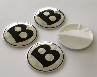 METAL STICKERS WHEELS CENTER CAPS Centro LLantas 4pcs ALFA ROMEO 3 CARBON