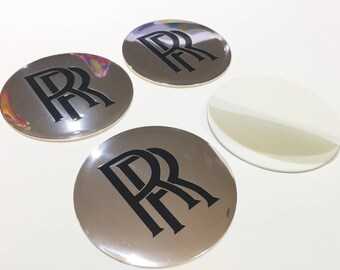 METAL STICKERS WHEELS CENTER CAPS Centro LLantas 4pcs ROLLS ROYCE 2