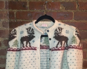 Handknit wool winter sweater sz. XS/S