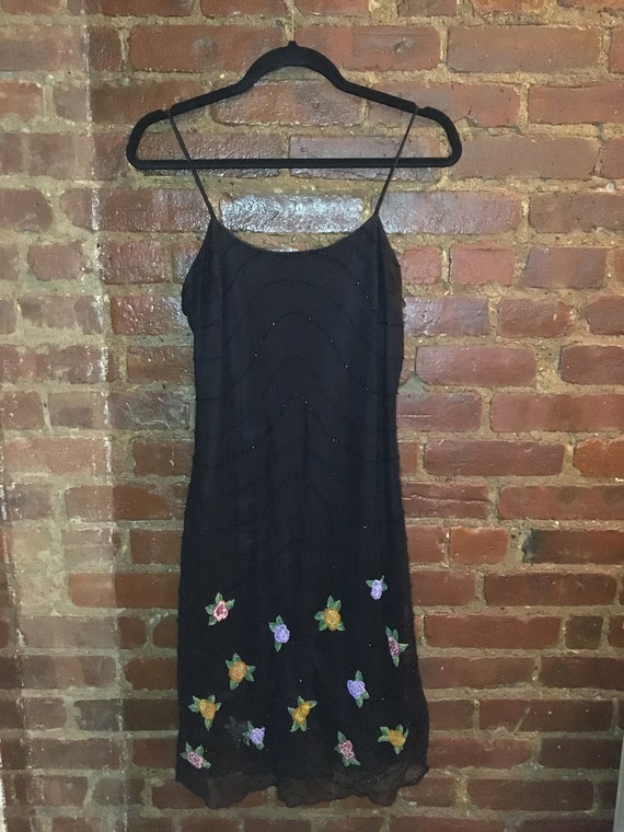 Beaded floral tank dress sz. 6/8