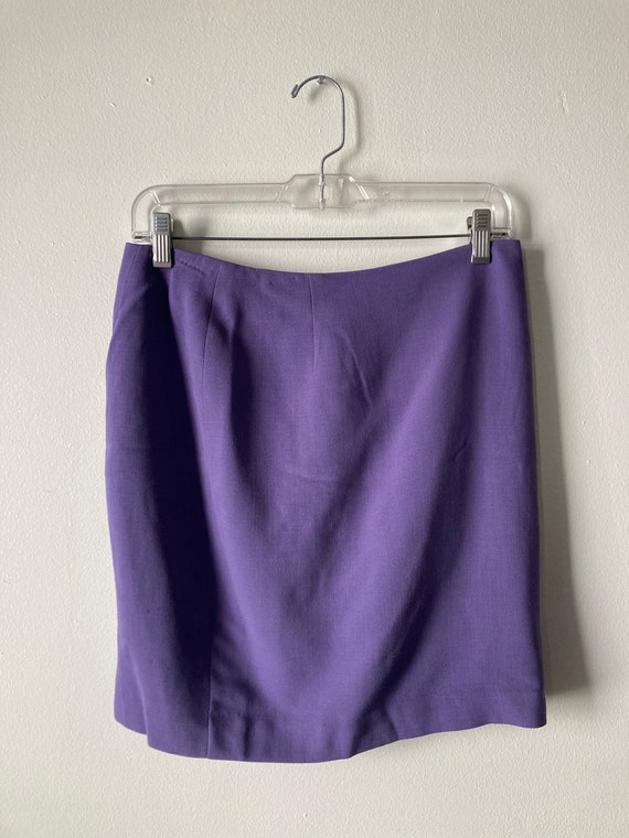 Henri Bendel 90s purple mini skirt