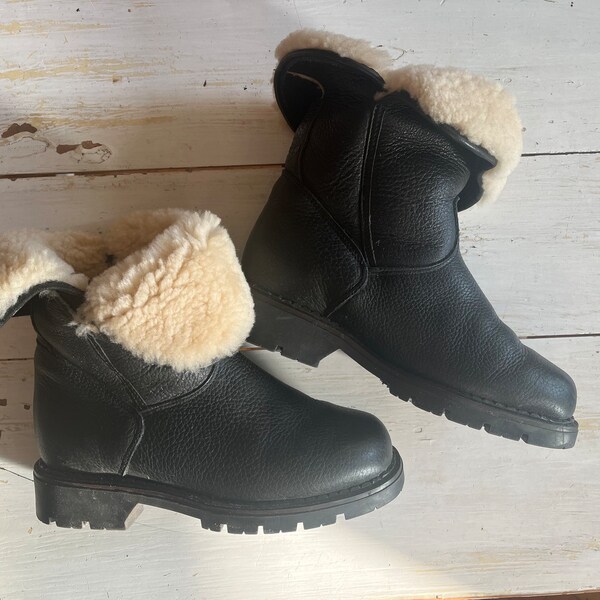 shearling ankle boots