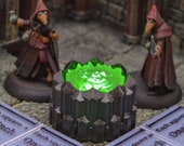 Dark Elf Scrying Pool with swappable color insert for Dungeons and Dragons