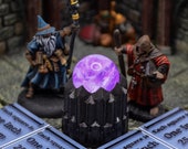 Palantir Jr. - Miniature Palantir/Plinth with swappable Glowing Orbs for Dungeons and Dragons