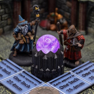 Palantir Jr. - Miniature Palantir/Plinth with swappable Glowing Orbs for Dungeons and Dragons