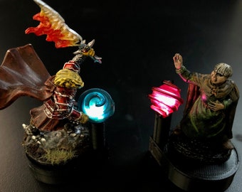 Drift globe base with pulsing LED light for Dungeons and Dragons