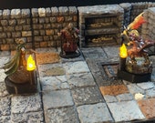 Torch Base with Flickering LED light for Dungeons and Dragons