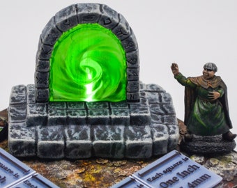 Glowing Portal with swappable color insert for Dungeons and Dragons