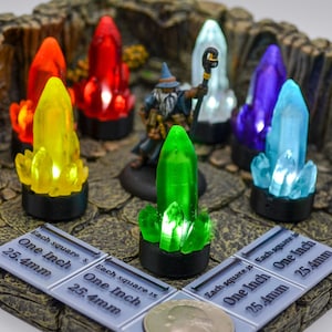 LED Crystal Terrain for  Dungeons and Dragons