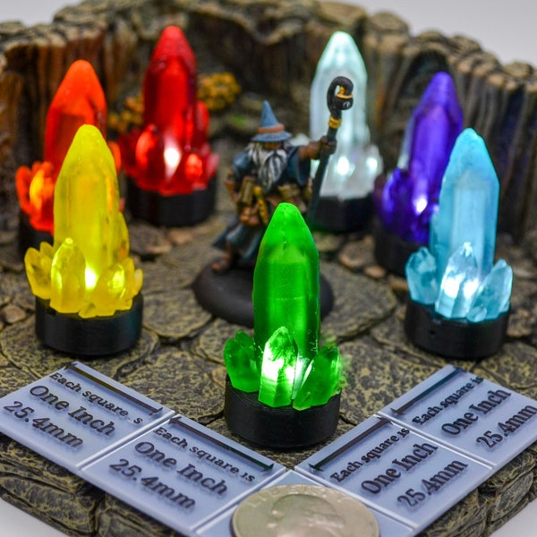 LED-Kristallgelände für Dungeons and Dragons