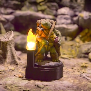 Torch Base with Flickering LED light for Dungeons and Dragons
