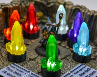 LED Crystal Terrain for  Dungeons and Dragons