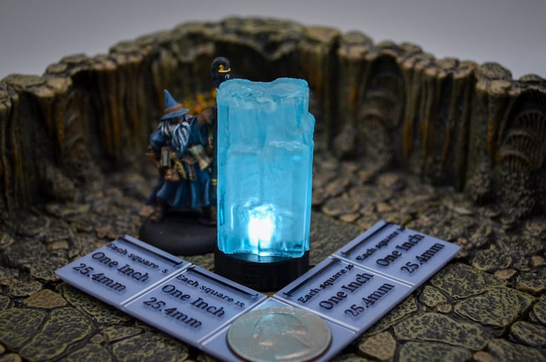 Wall of Ice Miniature with LED for Dungeons and Dragons image 1