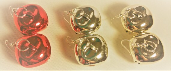Jingle Bells Earrings Jingle Bells Bell Earrings Red Bell