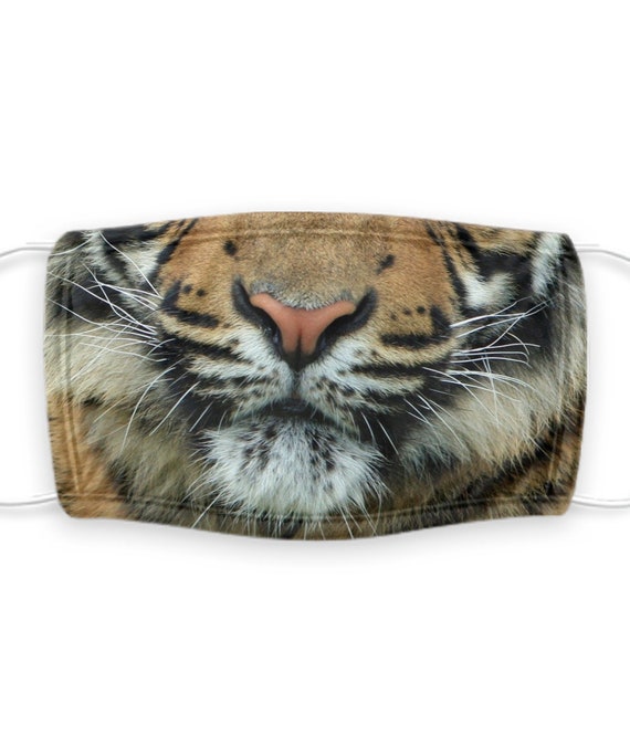 Tiger Face Mask Realistic Animal Mask Unisex 7 Layer Mask | Etsy