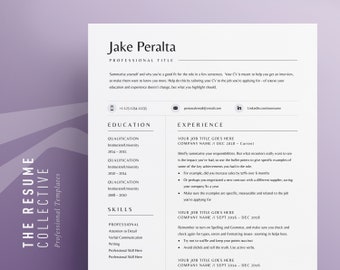 Modern Resume Template | CV Template | Cover Letter | References | Easy | Editable | Professional | Minimalist | Clean Design | MS Word 2021