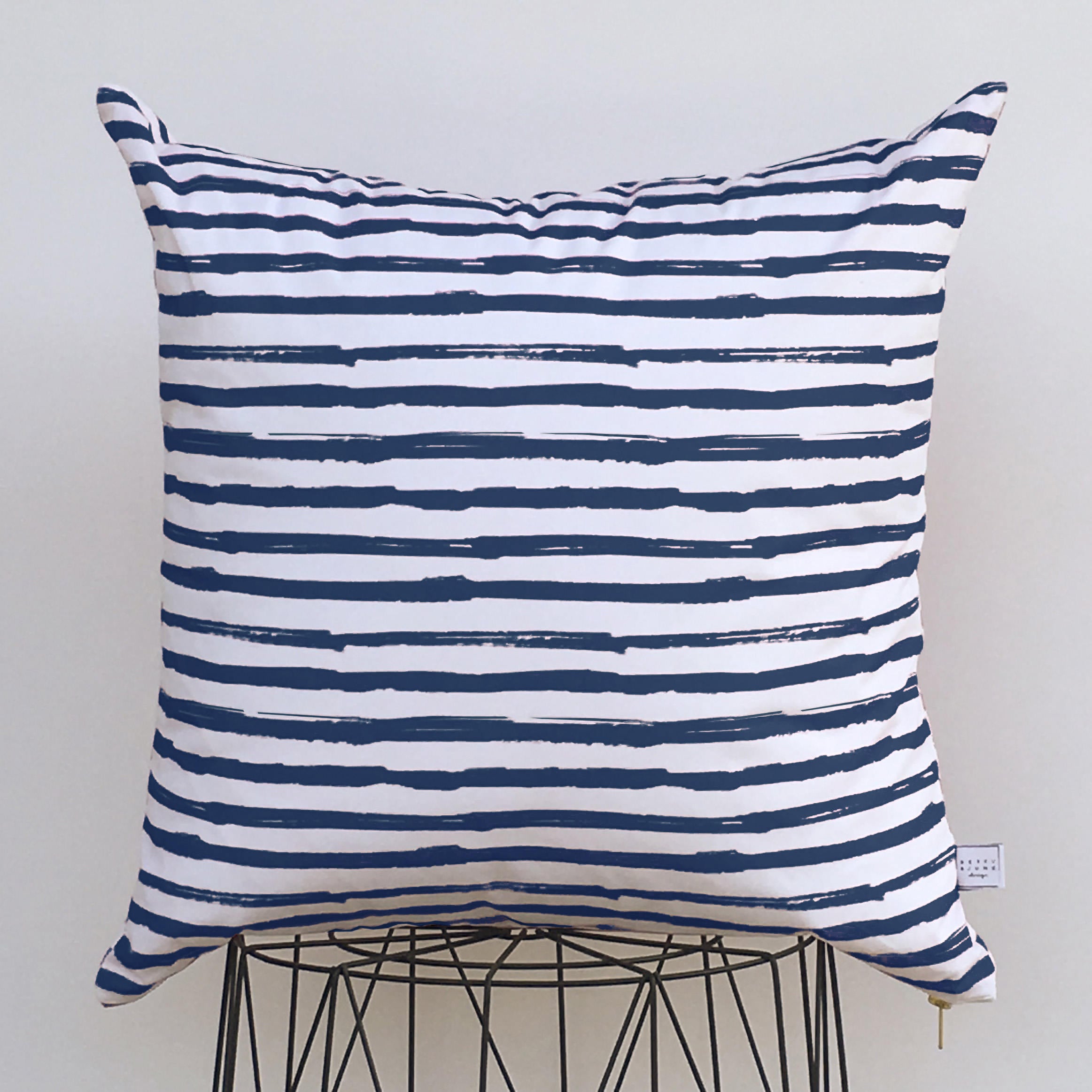 Marine striped cushion cover Etsy