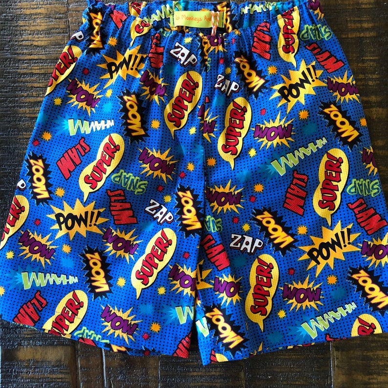 Kids Superhero Shorts Toddler Pull Up Summer Shorts Elastic | Etsy