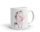 Magical Unicorn Ceramic Mug Unicorn Coffee and Tea Cup Unicorn Gifts Pretty Girly Drinkware Mythical Creatures Home Goods Princess Party