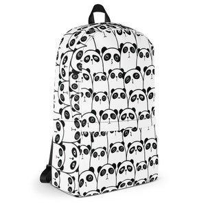 Doodled Panda BackpackSlim Line Weatherproof Animal Friends School BagColor Your Own Bag image 6