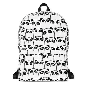 Doodled Panda BackpackSlim Line Weatherproof Animal Friends School BagColor Your Own Bag image 1