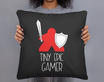 Board Game Accent Pillow~Game Room Decor~Tiny Epic Gamer~Gift for Table Top Gamer