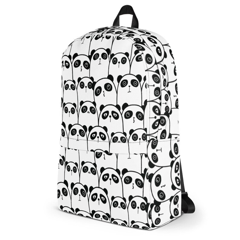 Doodled Panda BackpackSlim Line Weatherproof Animal Friends School BagColor Your Own Bag image 3