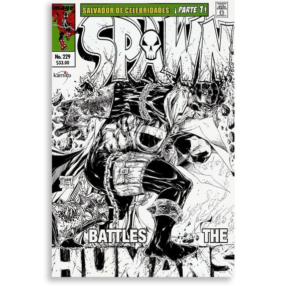 Spawn #229 Black and White