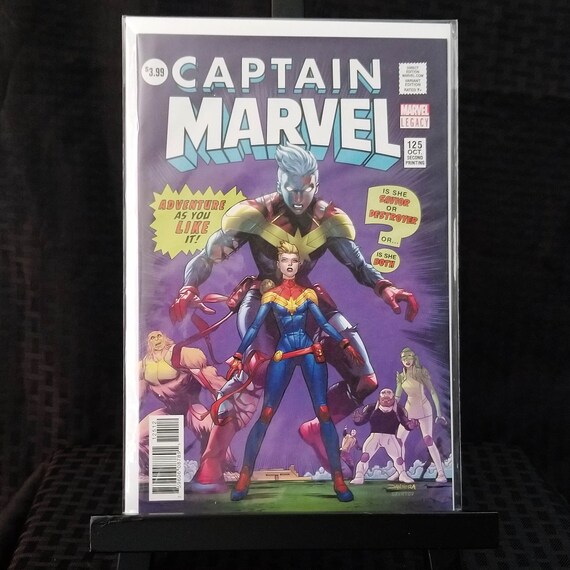 Captain Marvel #125 2nd print - NON-Lenticular Cover