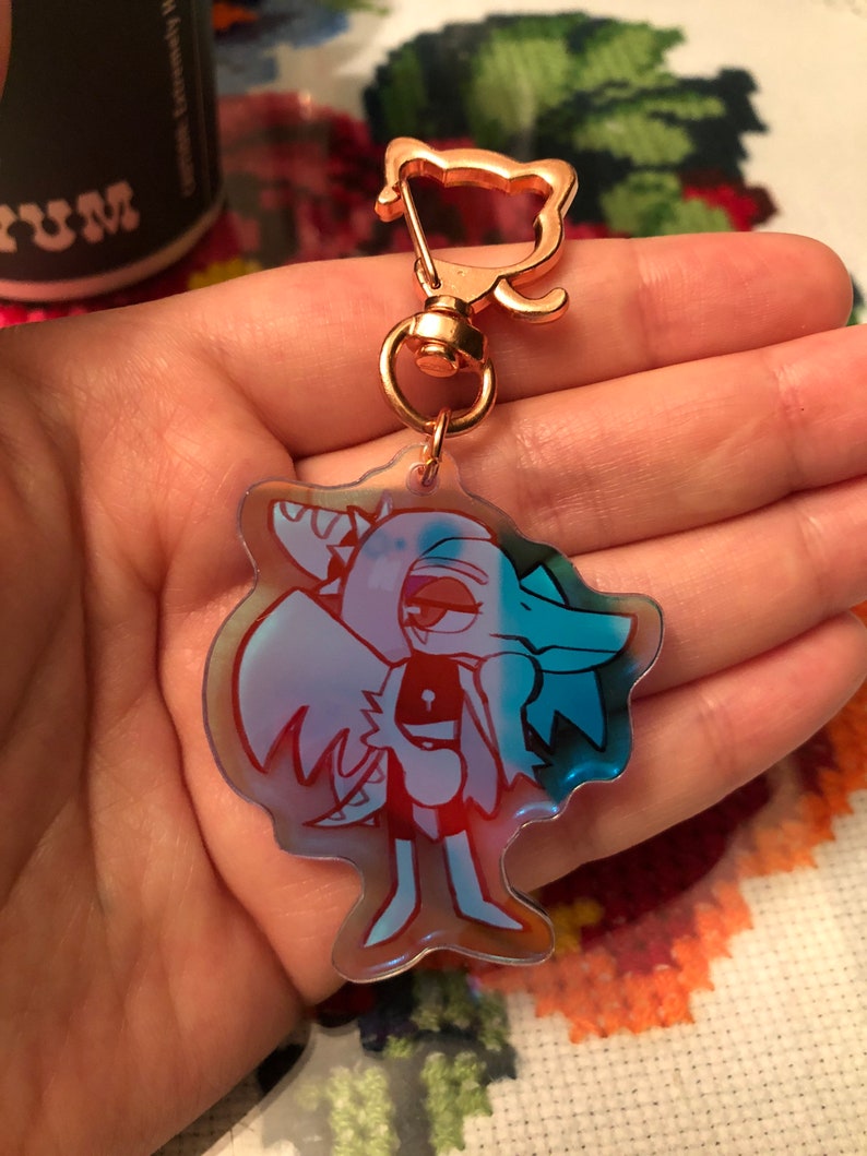 Snoot Fang acrylic charm, snoot game charm, goodbye volcano high snoot charm image 3