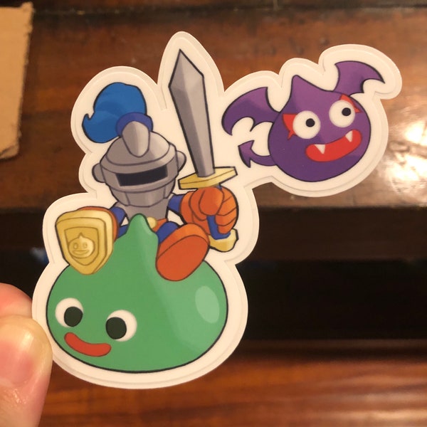 Dragon quest slime knight sticker, slime sticker, blue slime sticker, slime decal, dragon quest sticker