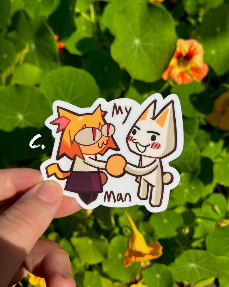 My Man Sticker Neco Arc Hand Shake Vinyl Sticker, Neco Arc My Man Sticker, - Etsy