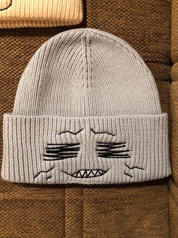 Neco-arc & Chiyo's Dad Beanie, Embroidered Knit Hat, Melty Blood