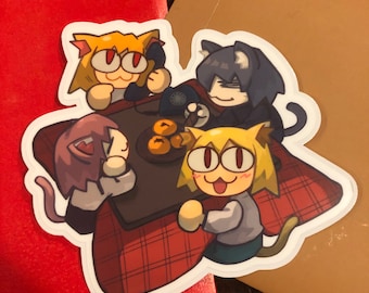 Naklejka Kotatsu Neco Arc, naklejka rodziny Neko Arc, roztopiona krew, naklejka Neco Arc Chaos, karnawałowy fantom