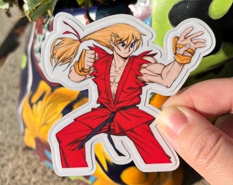 Street Fighter Ken sticker, Ken sticker