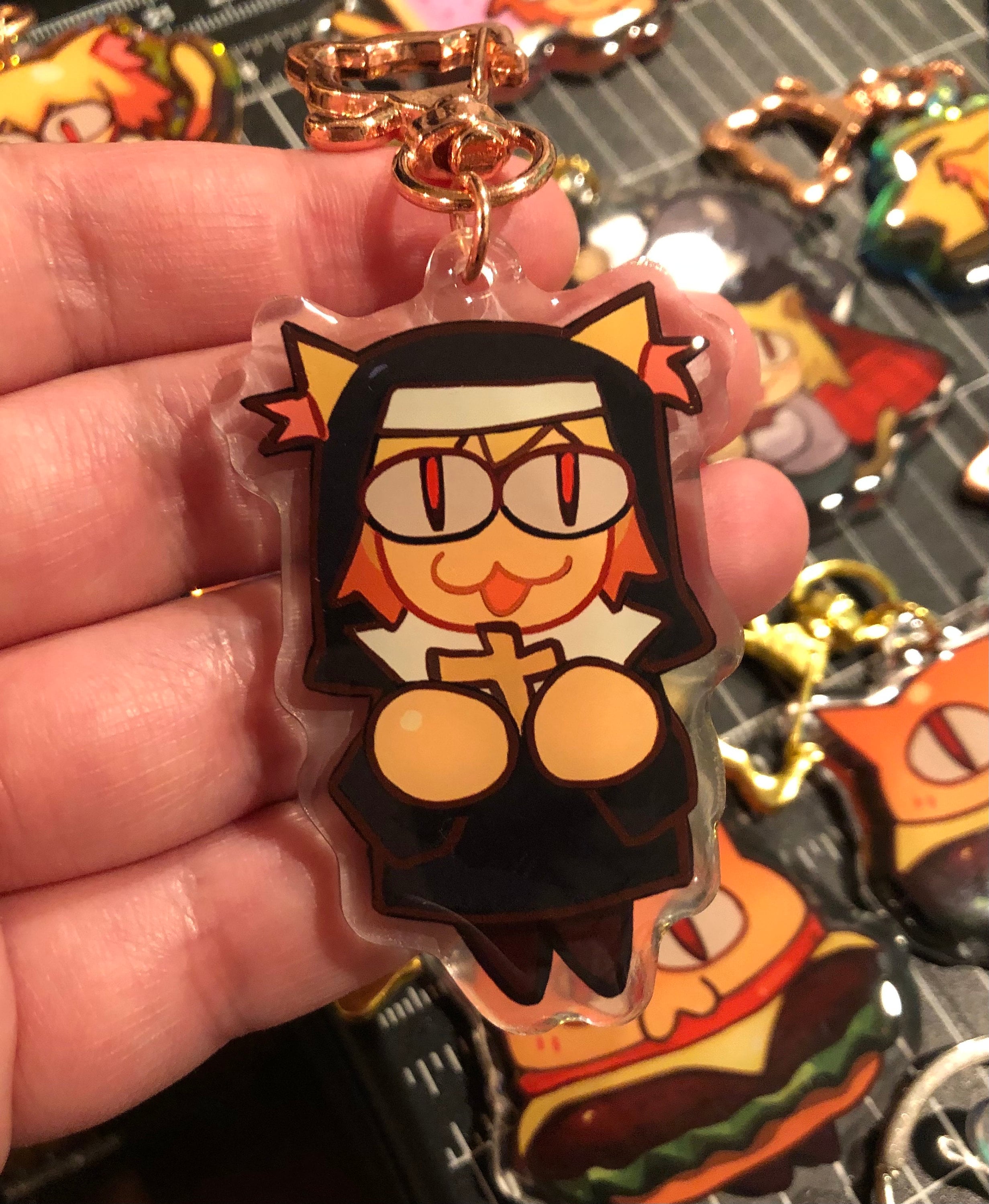 Nun Neco Arc Acrylic Charm, Neko Arc Keychain, Arcueid Brunestud