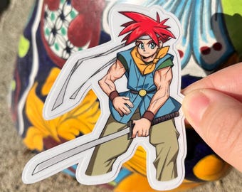 Pegatina de Crono, calcomanía de vinilo de Chrono Trigger, sprites de Chrono Trigger