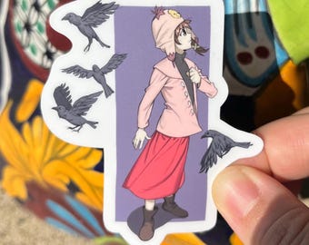 Serial experiment lain sticker, serial experiment sticker, serial experiment holographic sticker, darkstalkers Lilith sticker