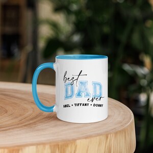 Personalized Mug for Dad, Best Dad Ever Mug with Color Inside, Father&#39;s Day Gift, Best Dad Custom Mug, Best Dad Ever Gift, Best Gift for Dad