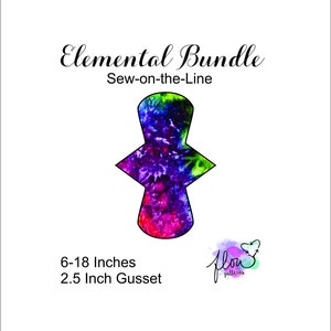 Elemental PDF Cloth Pad Pattern - 6 to 18 Inches - 2.5 Inch Gusset